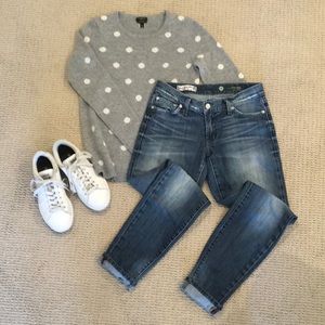 Red Engine Boyfriend Jeans